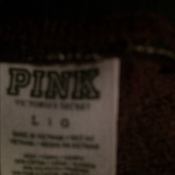 Victoria Sec Pink Burgundy joggers faux leather L - Picture 7 of 7